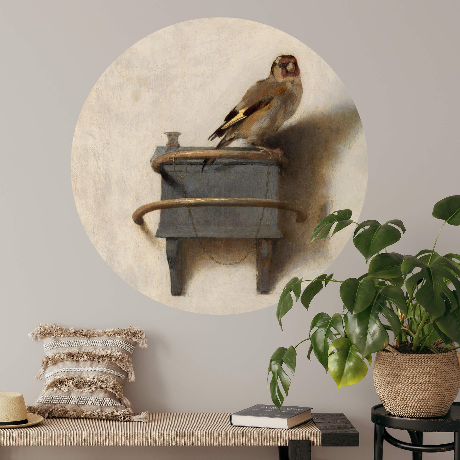 Fabritius Wallsticker - Guldfinken - Rund