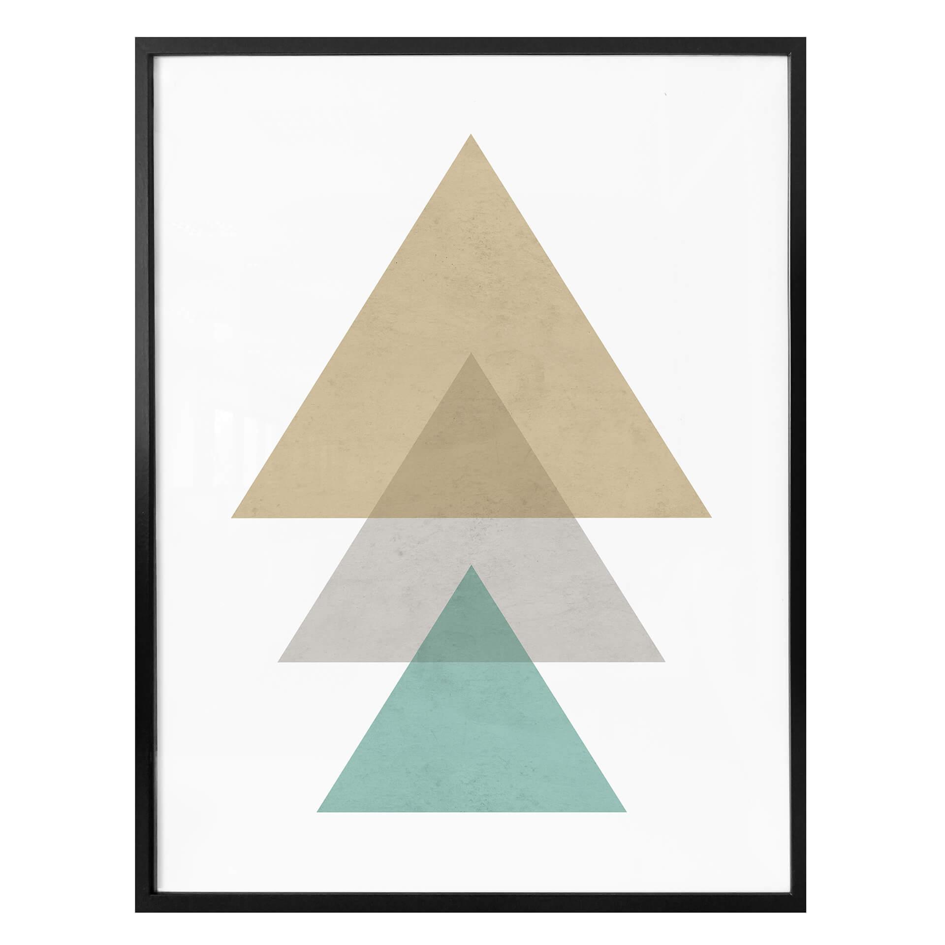Plakat - Nouveauprints - Triangles Aqua