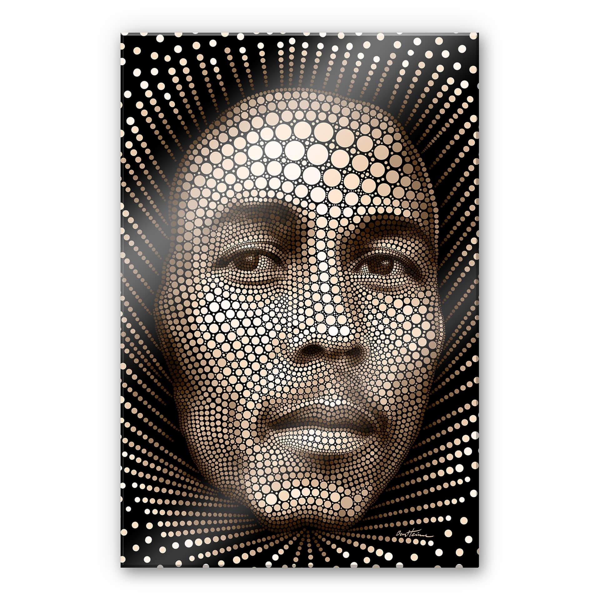 Akrylbillede Ben Heine - Circlism: Bob Marley