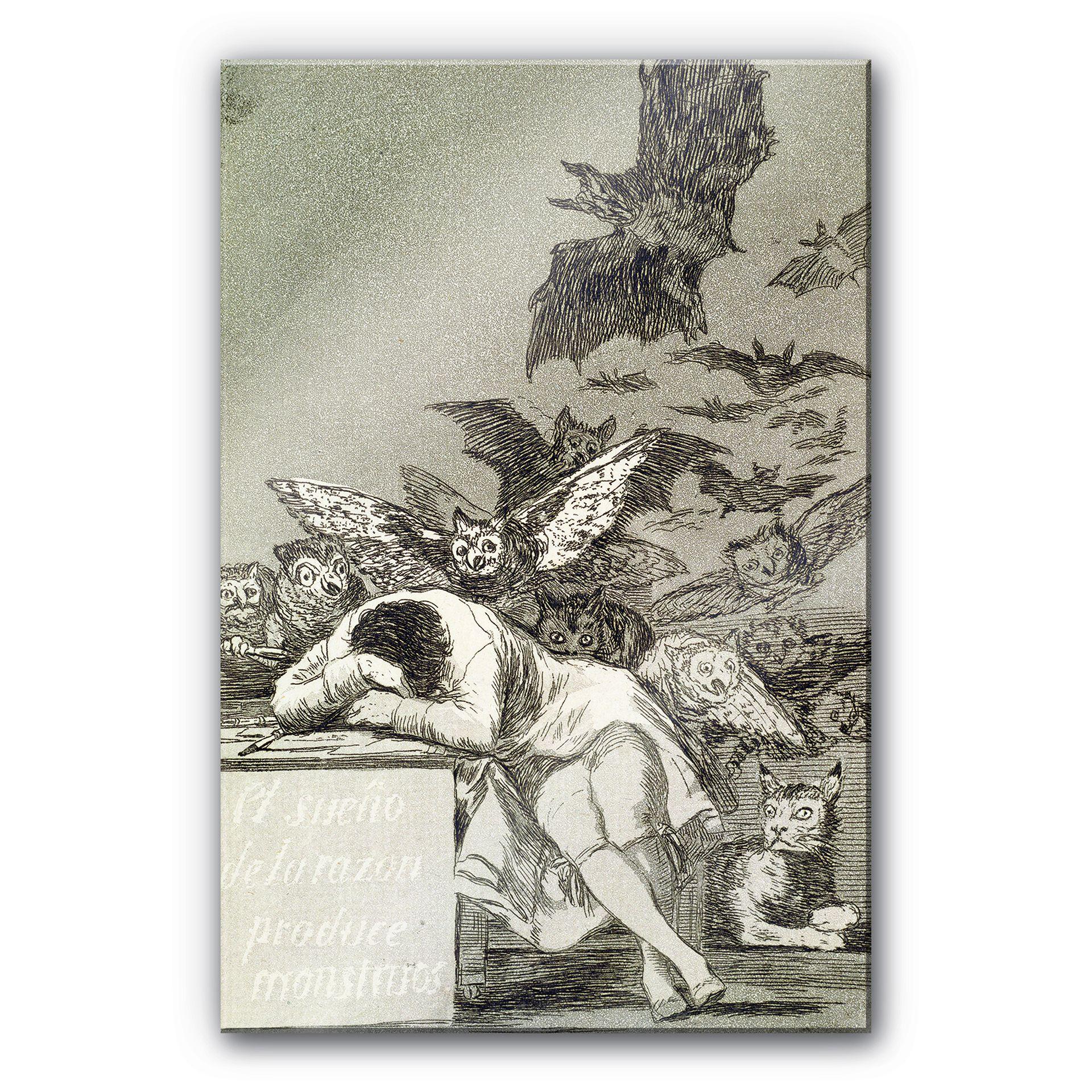 Akrylbillede de Goya - Fornuftens søvn føder monstre 