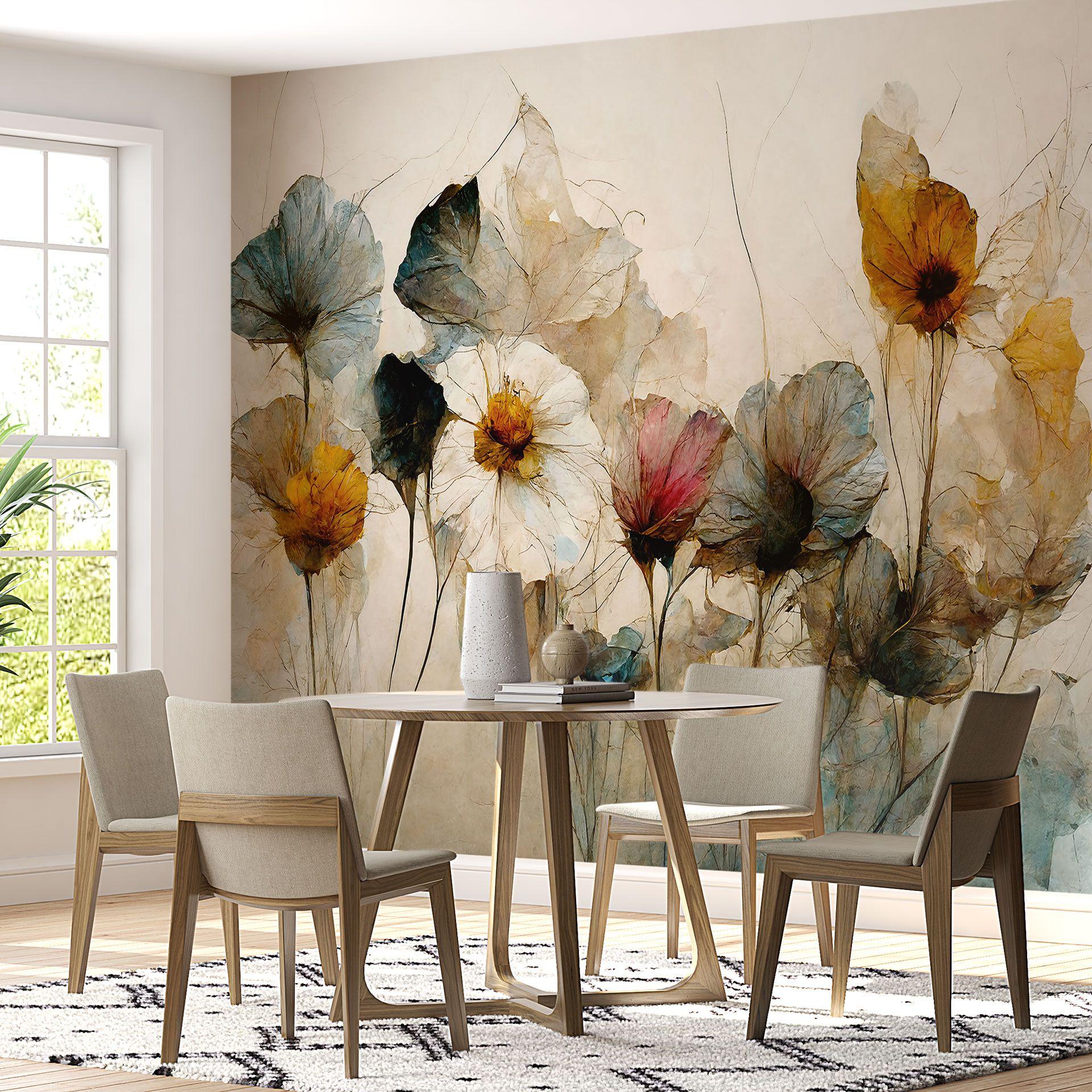 Fototapet Buket af tørrede blomster - Treechild