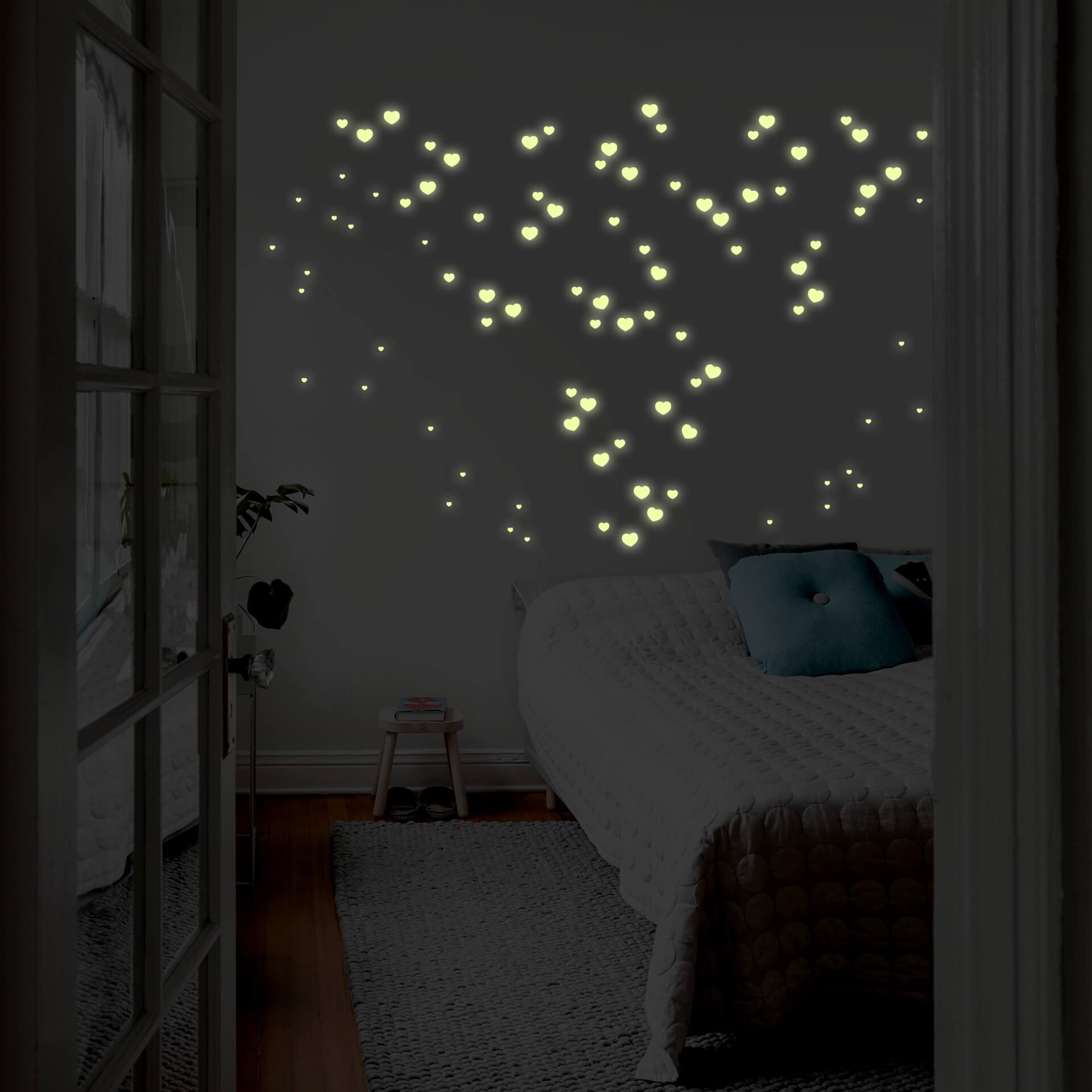 Wallsticker - Selvlysende hjerte stickers