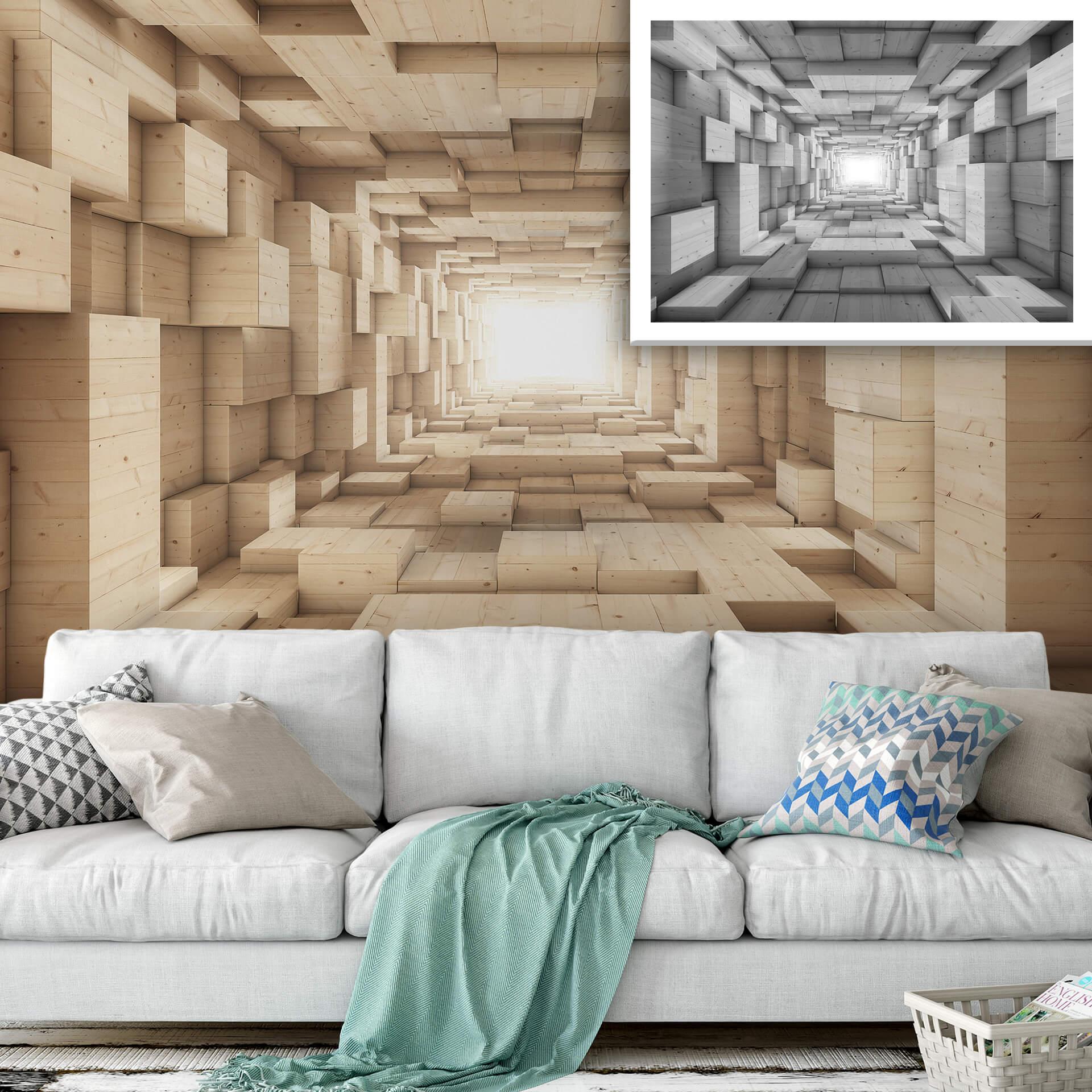 Fototapet - 3D Træ - Tunnel