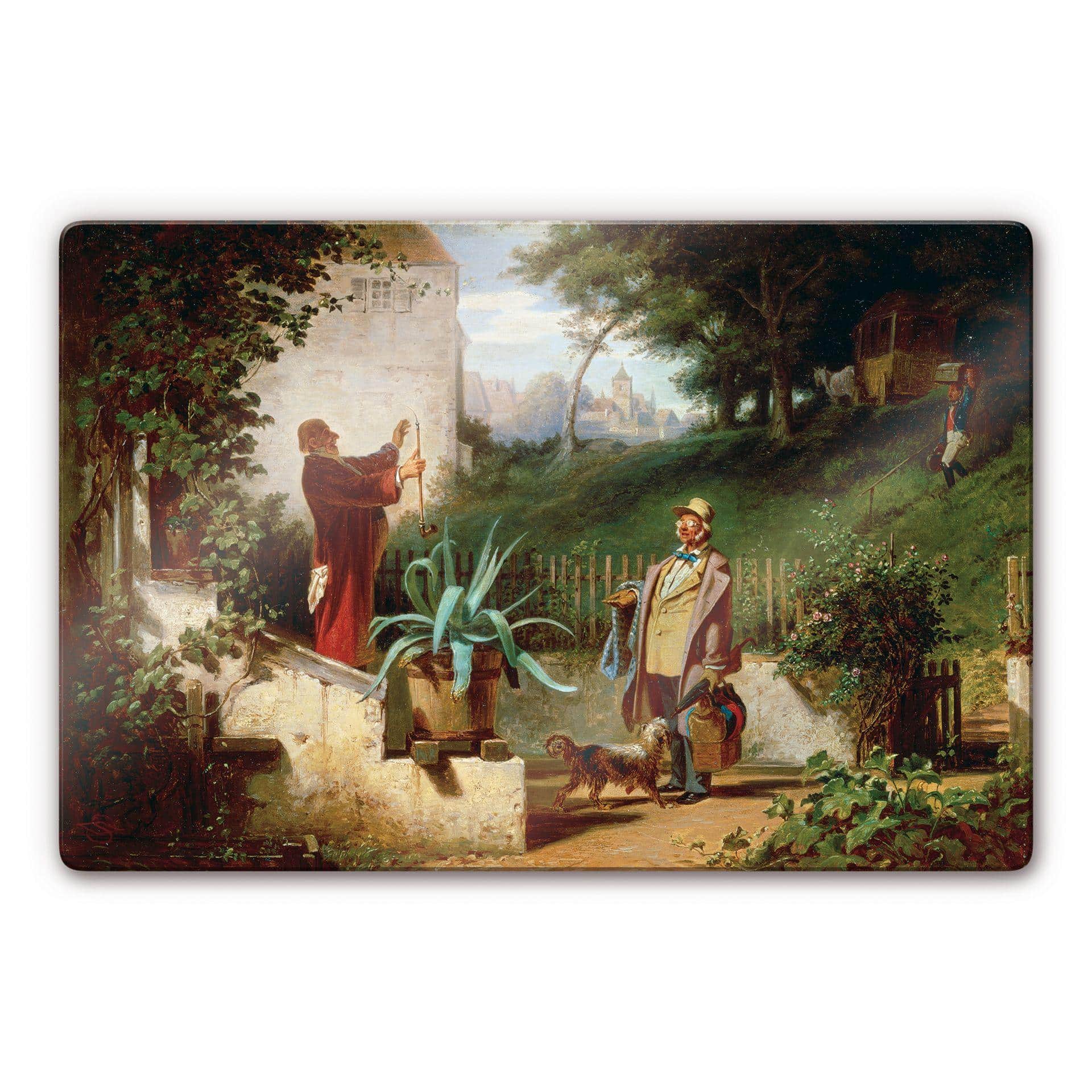 Tableau en verre - Spitzweg - Les amis d'enfance