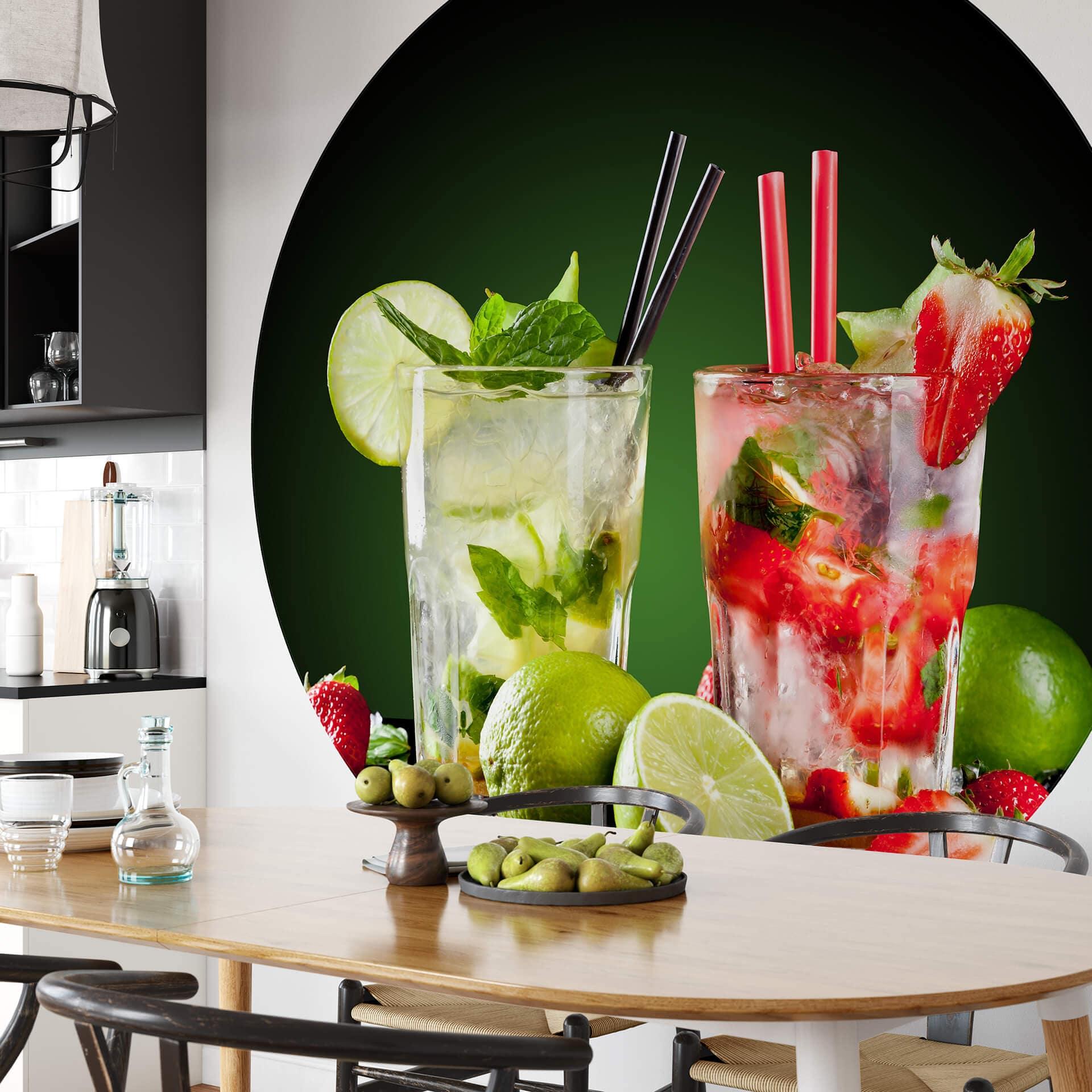 Fototapet - Rundt Cocktail Hour - vliesetapet/selvklæbende non-woven tapet