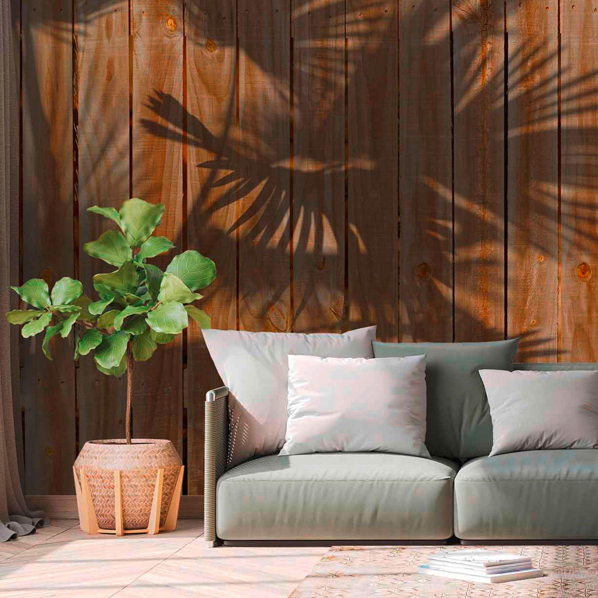 Tapet ShadeOfPalm1 beige brun - non-woven tapet Designwalls 2 - 2,55 x 3,5 m