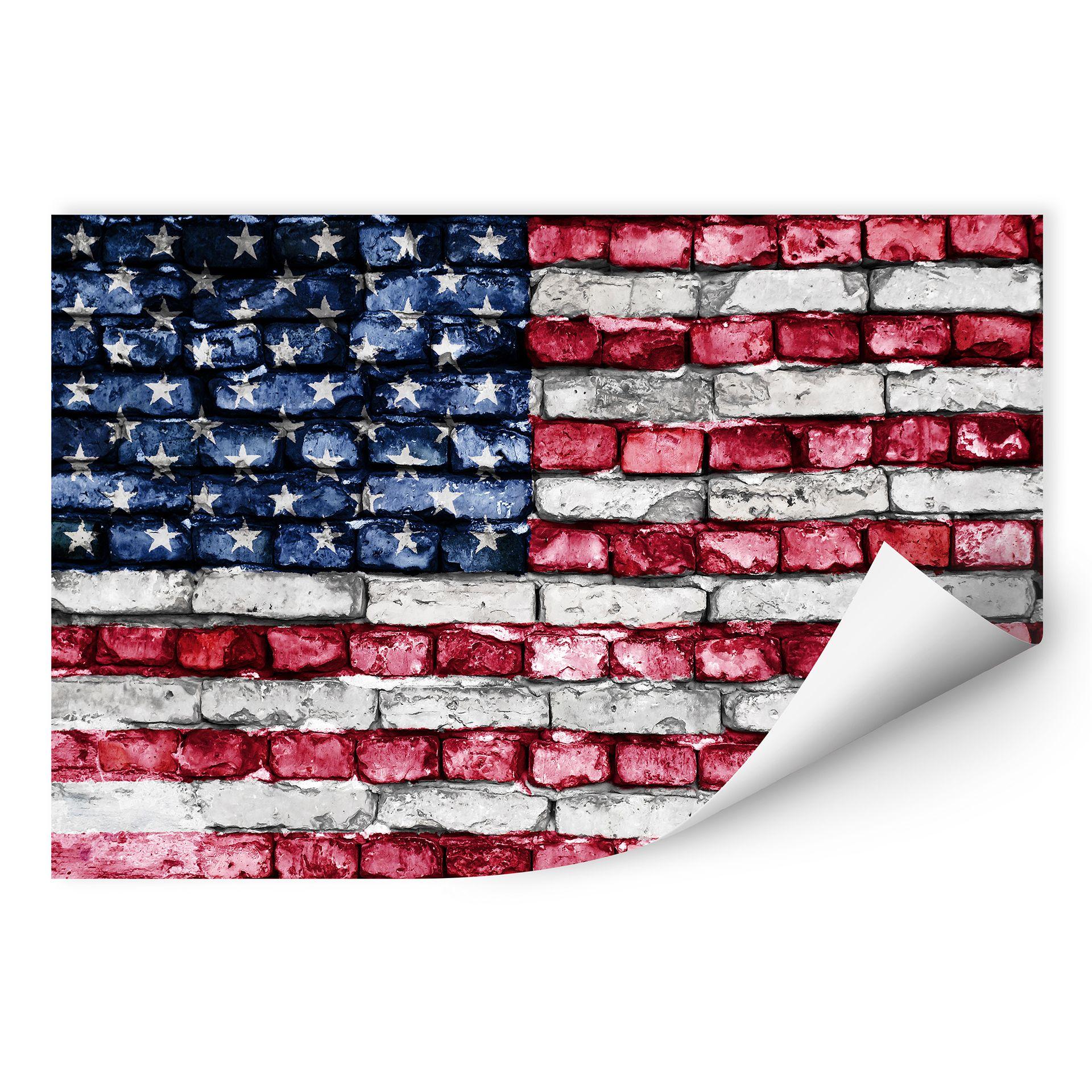 Zelfklevende Poster  Stars and Stripes