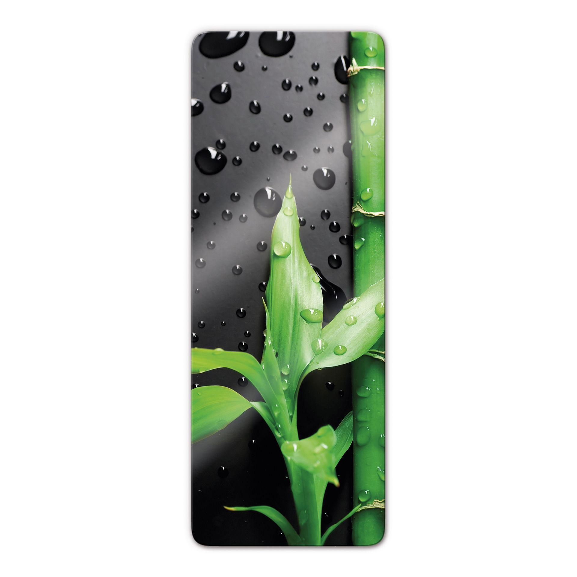Glasbillede - Bamboo over Black Panorama