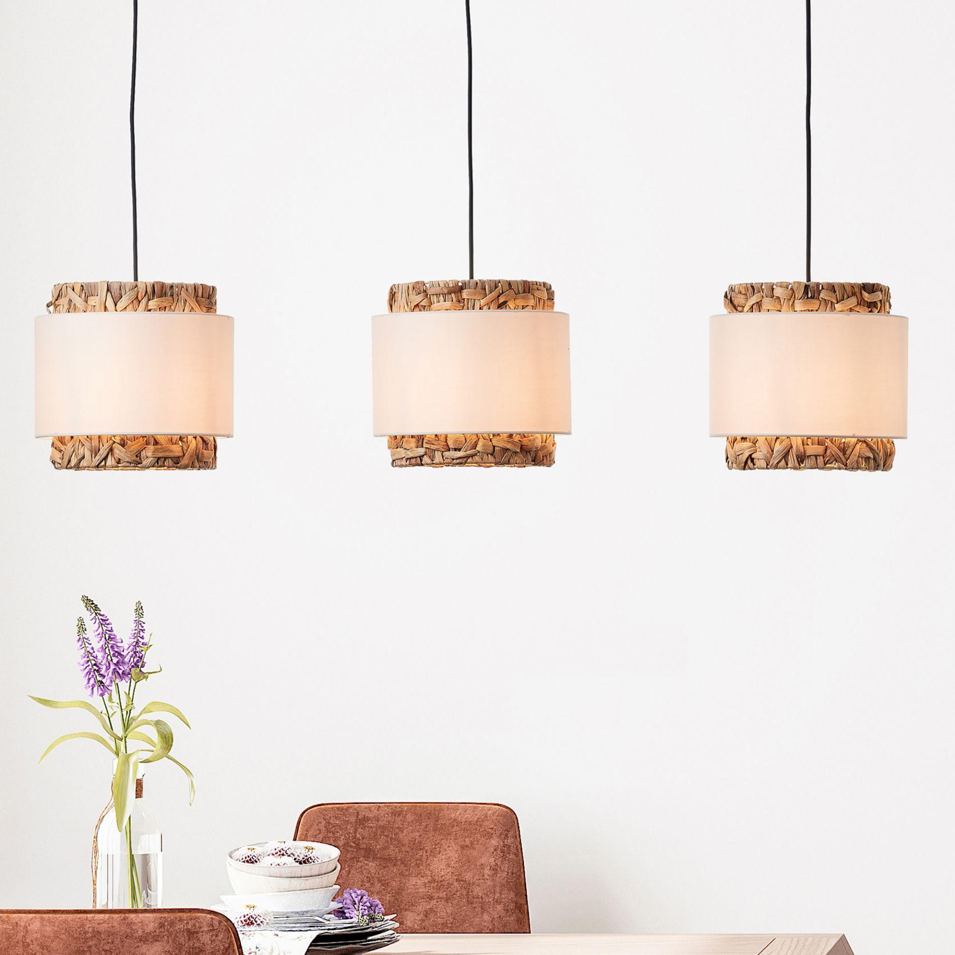 Pendelleuchte Till, braun, 120 x 110 cm, Textil Lampe