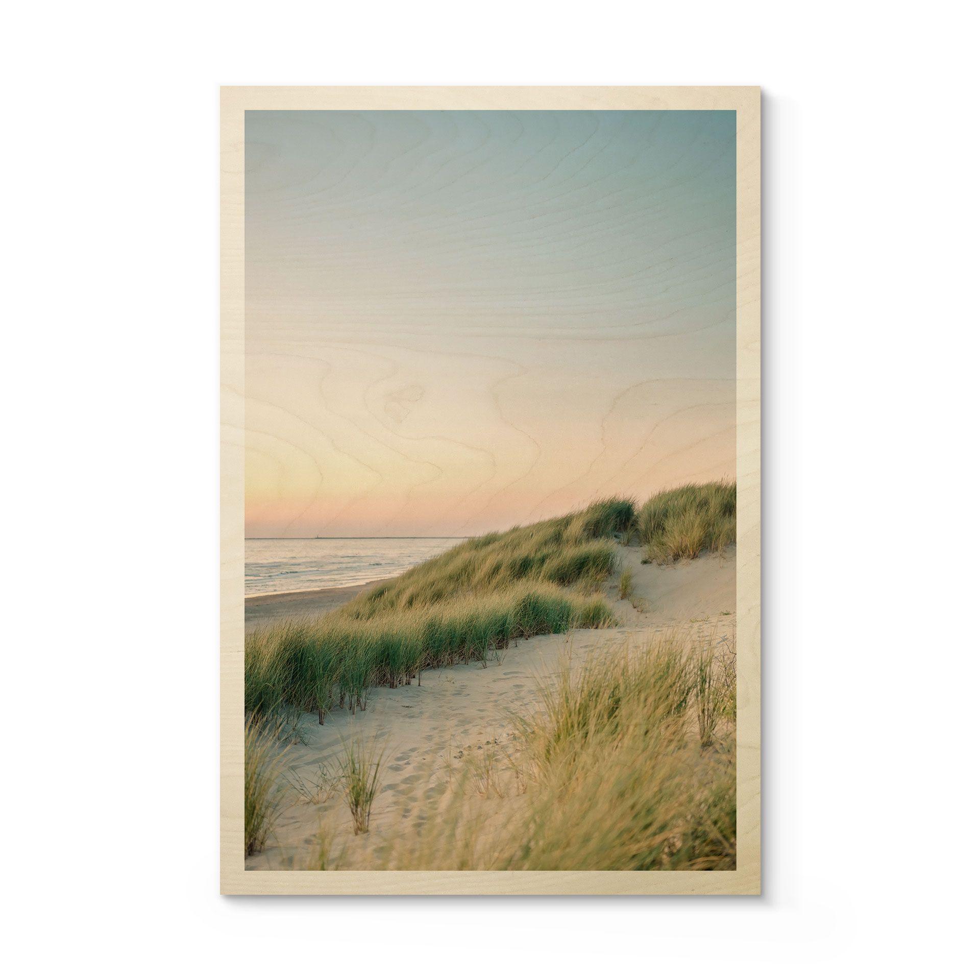 Cuadro de madera en las dunas de la costa holandesa - Zwart