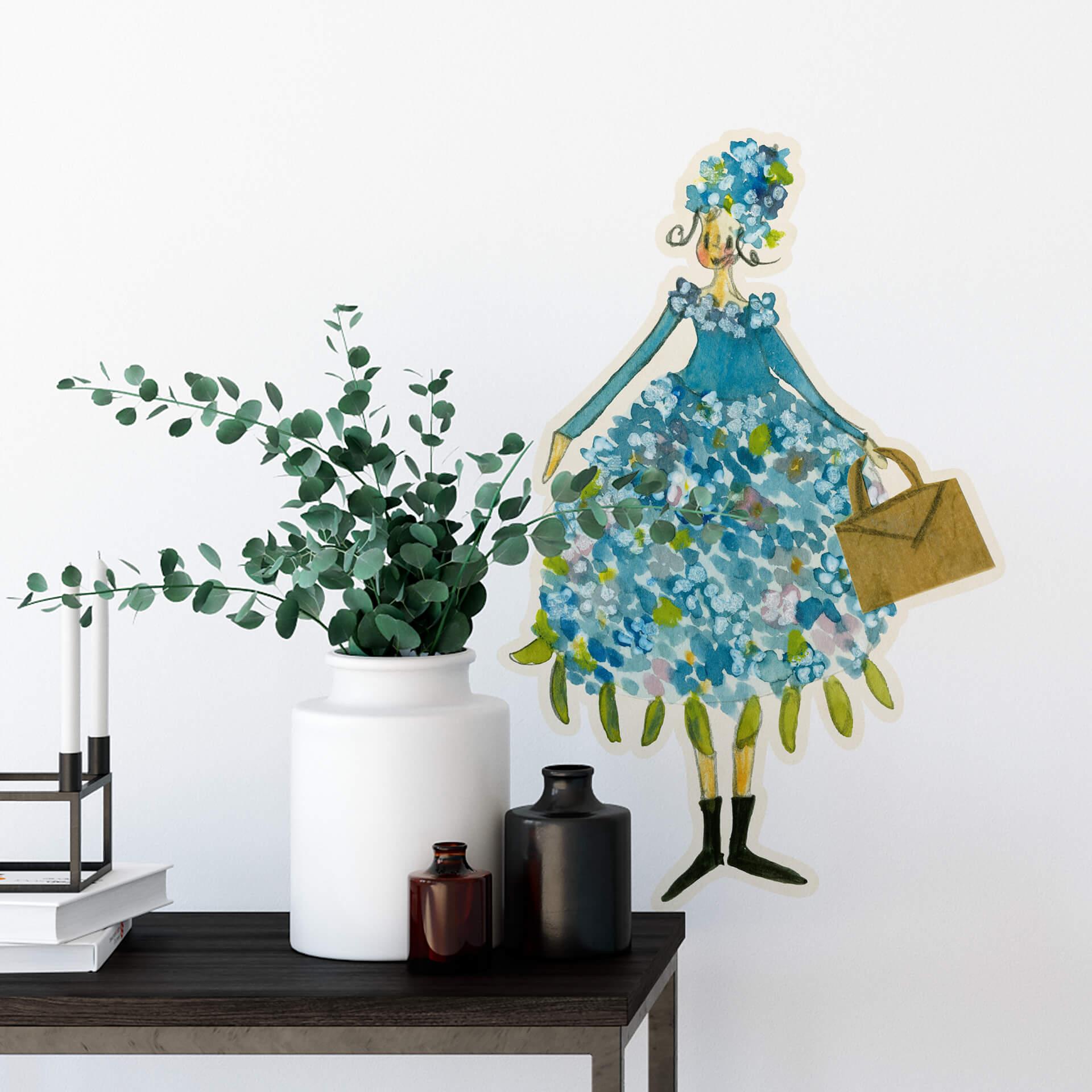 Leffler Wallsticker - Juni blomsterfe
