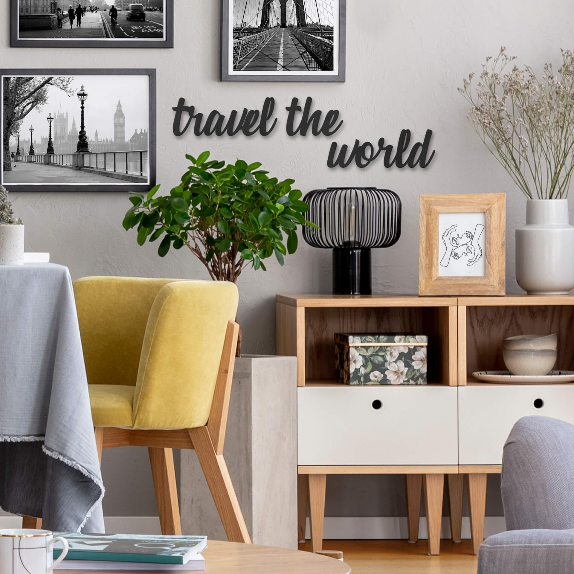 MDF - Decoración en madera Viajar por el mundo