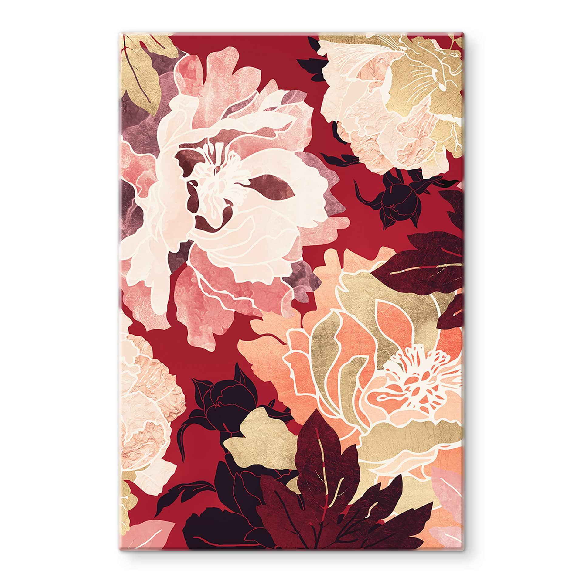 Glasbillede - Pæoner med store blomster - SpaceFrog Designs