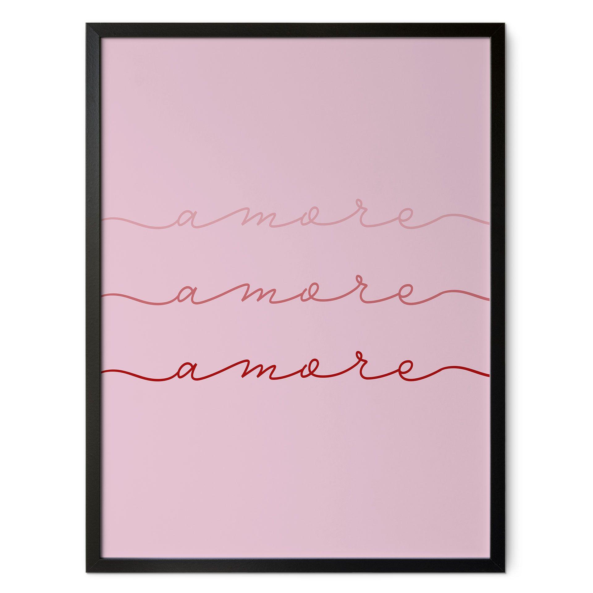 Póster Amore - Dichos de amor para el salón