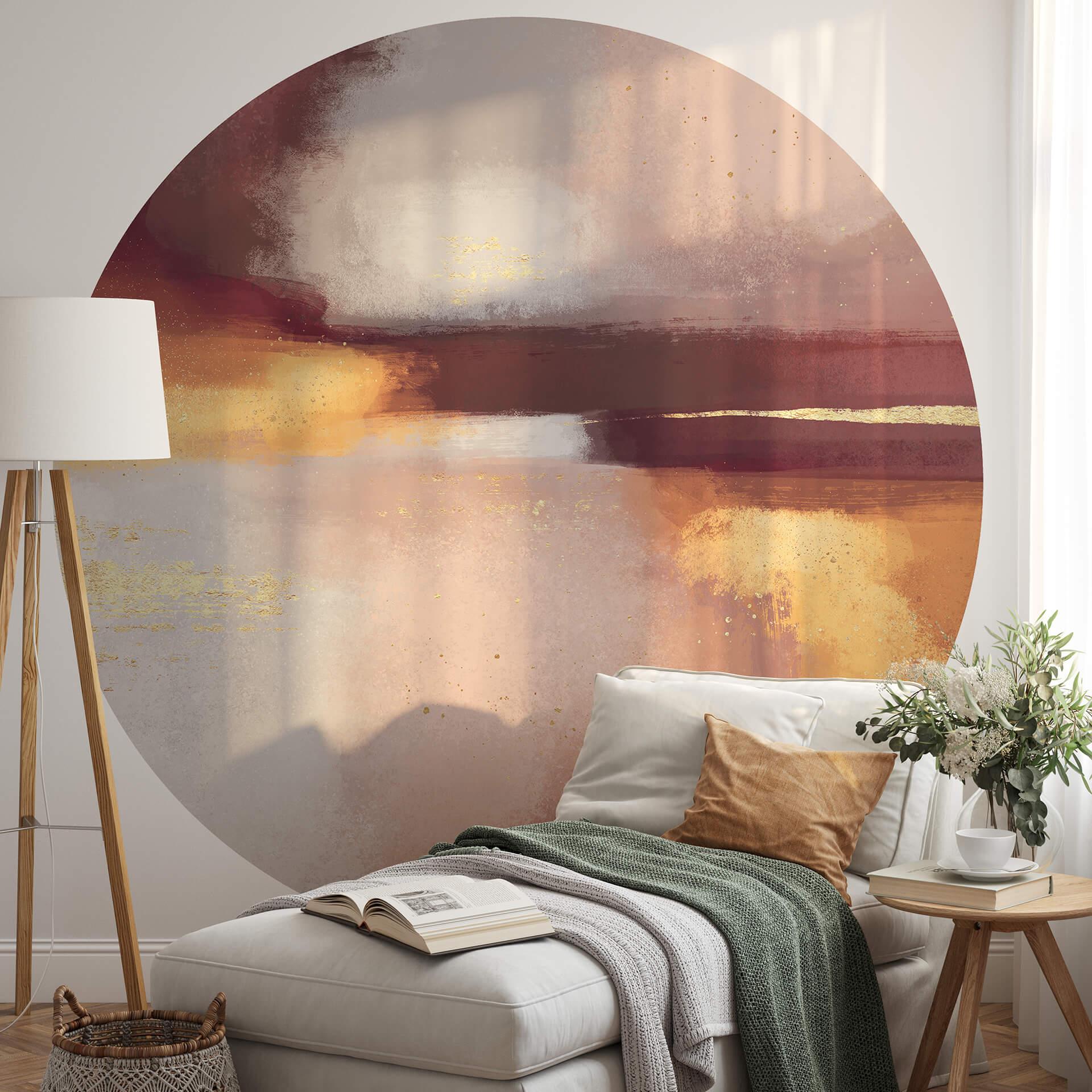 Fredriksson - Bourgogne og rav - Rundt Fototapet - vliesetapet/selvklæbende non-woven tapet