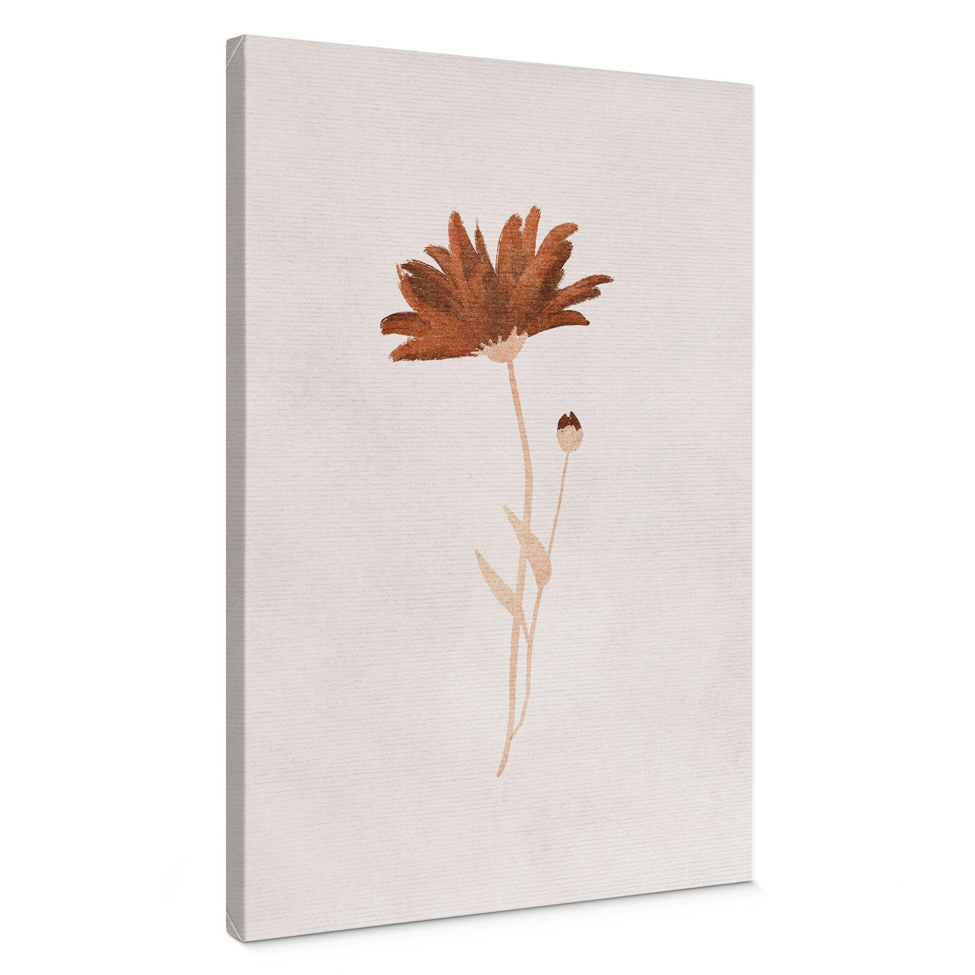 Canvasbillede vildblomst abstrakt - Goed Blauw