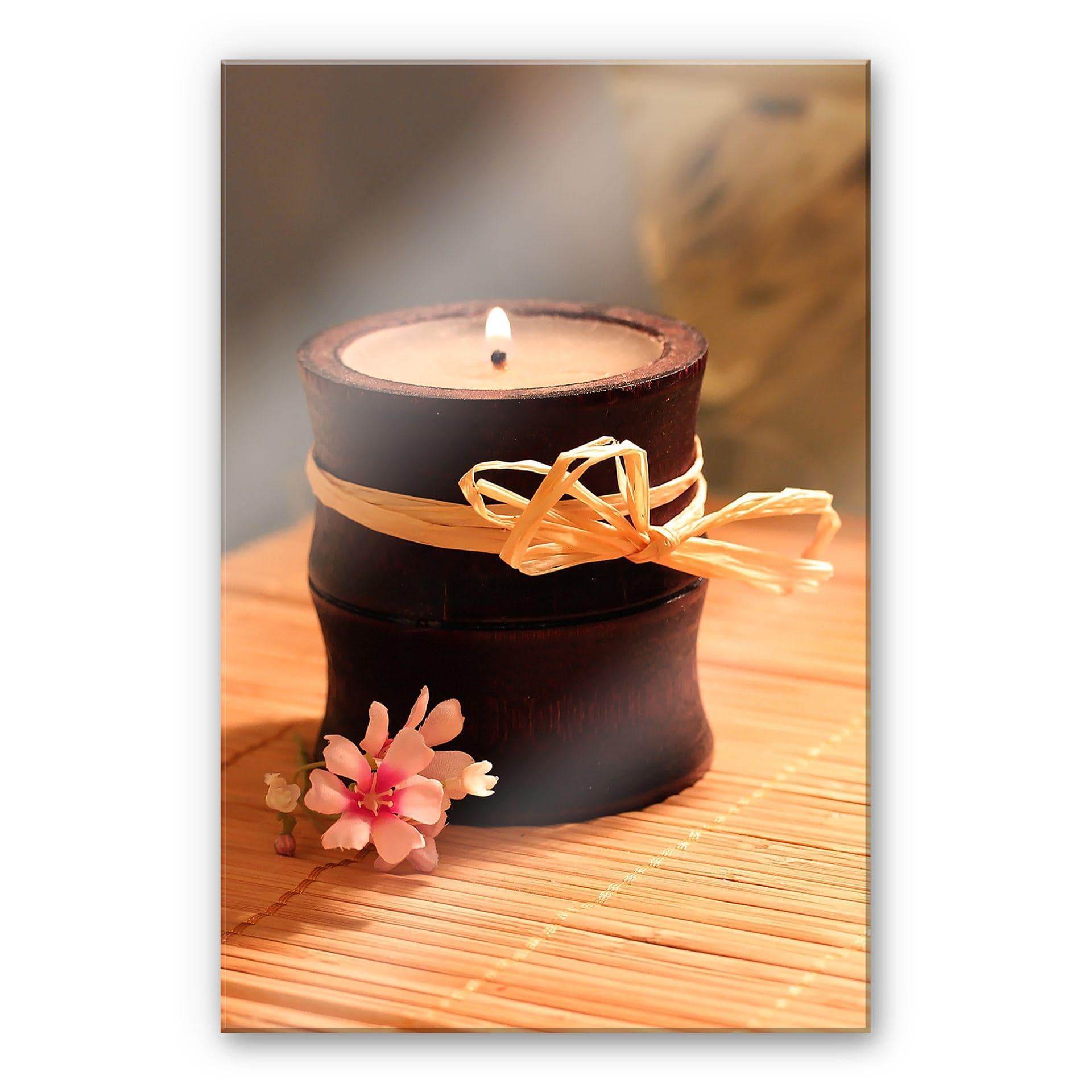 Tableau en verre acrylique - Wellness Candle