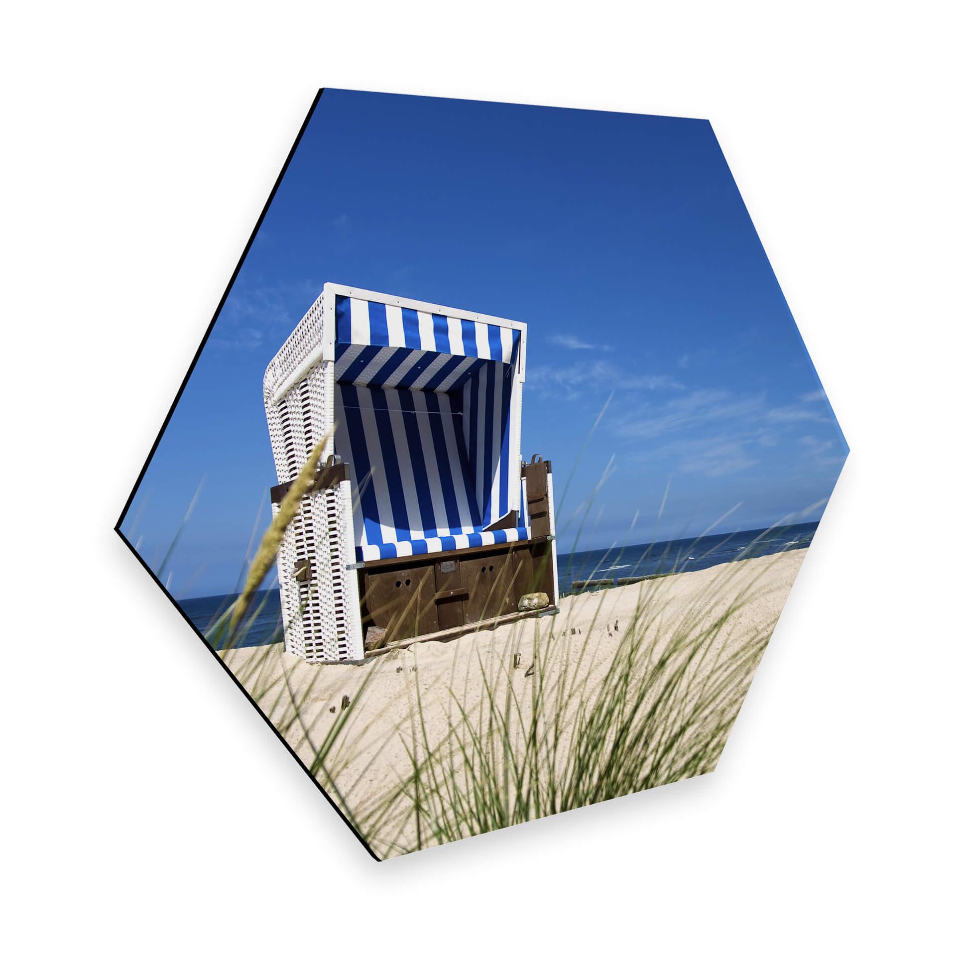 Hexagon - Alu-Dibond - Strandstol