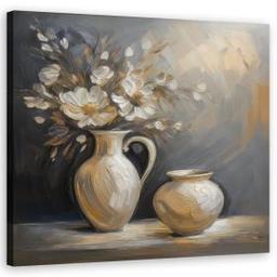 Leinwandbild Stillleben Blumen Vase