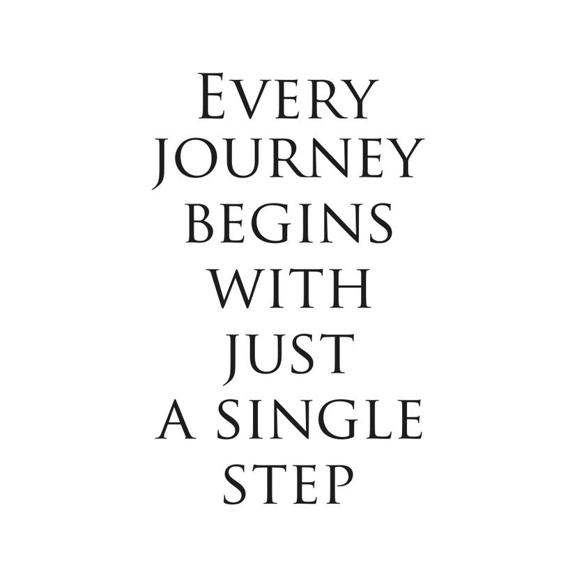 Adesivo murale per le scale - Every Journey...