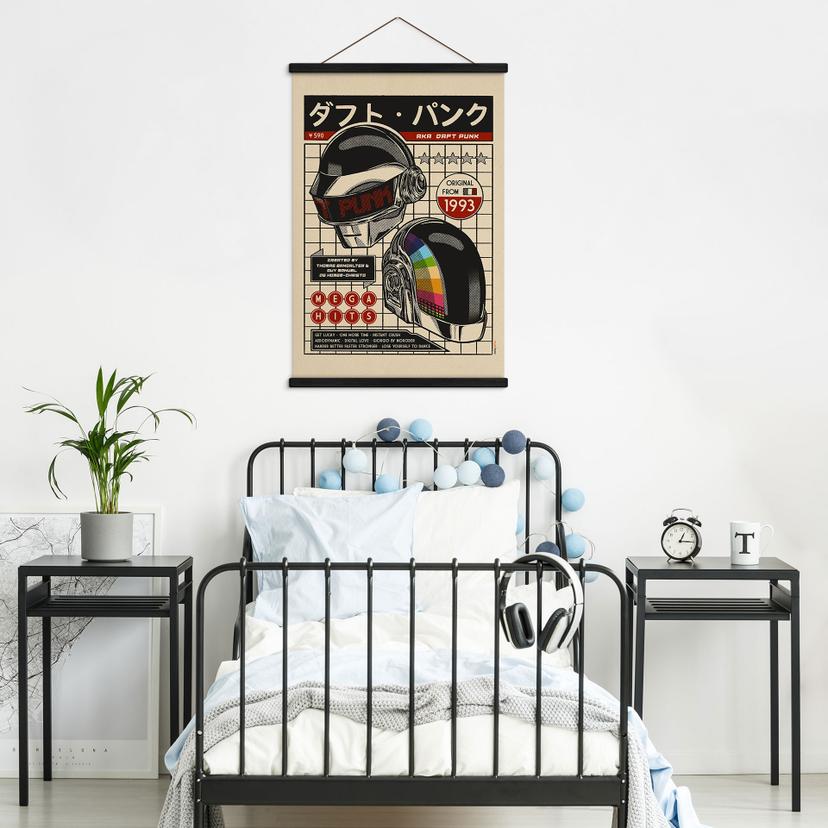 Stampe su tessuto con stampa pop art ispirata ai Daft Punk - Gomes