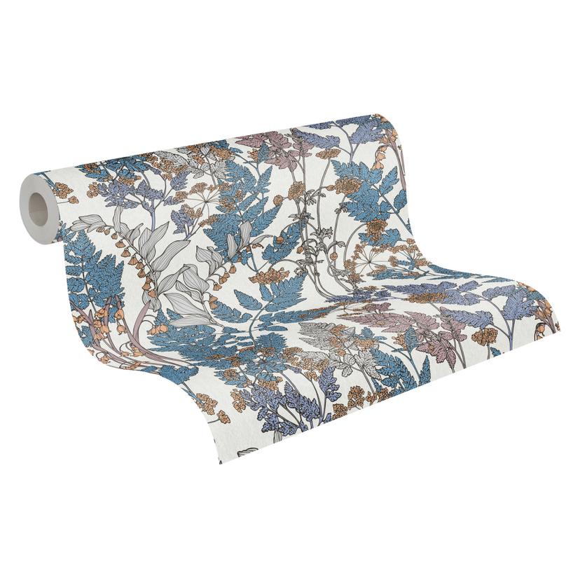 Architects Paper Floral Impression - Papier peint intissé fleuris, bleu