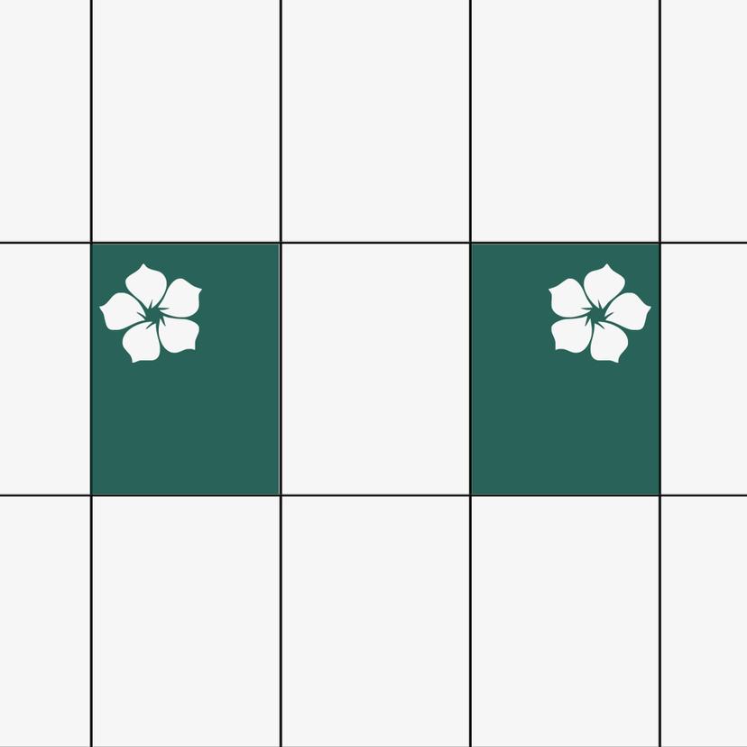 Adesivo murale - Decorazione per piastrelle - fiore di giada