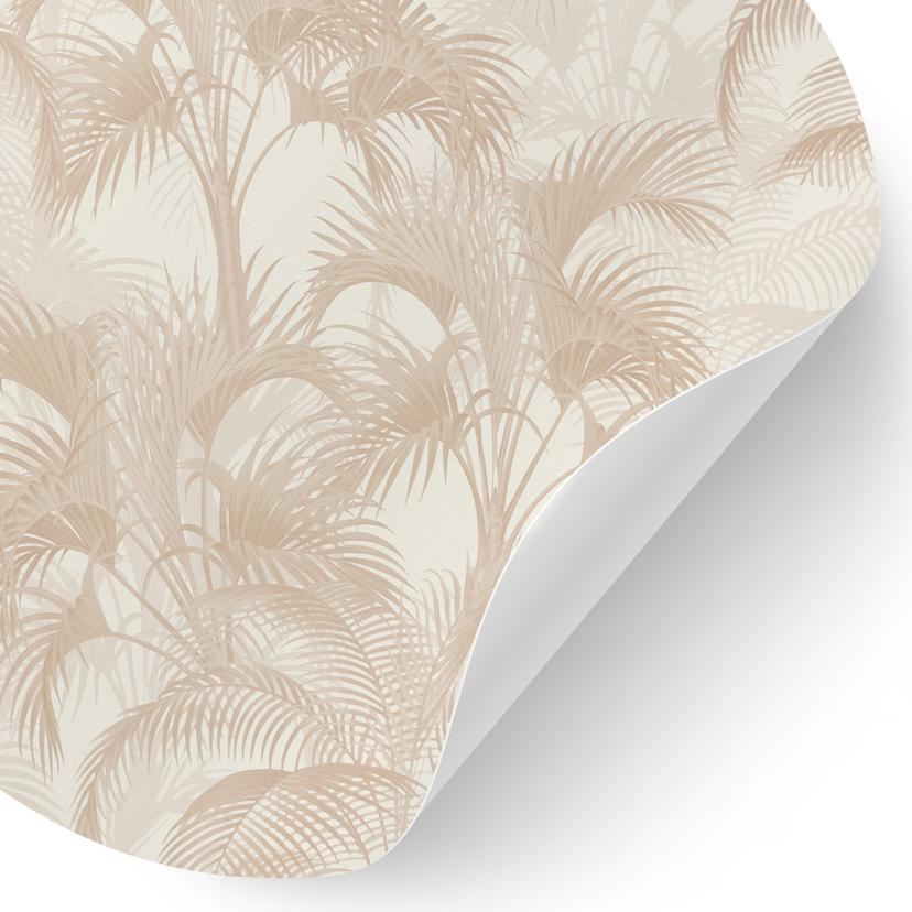 Wallsticker Palmer i djungeln Beige - Blomstersmycke - Dekor - Rund