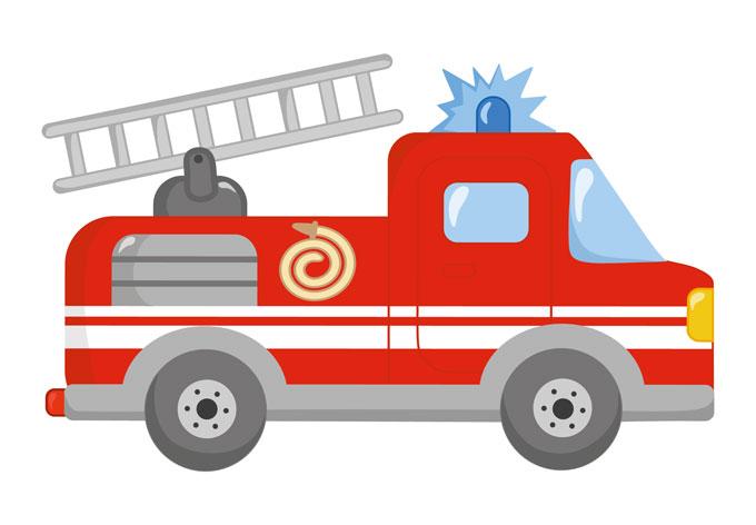 Fönsterbild brandbil