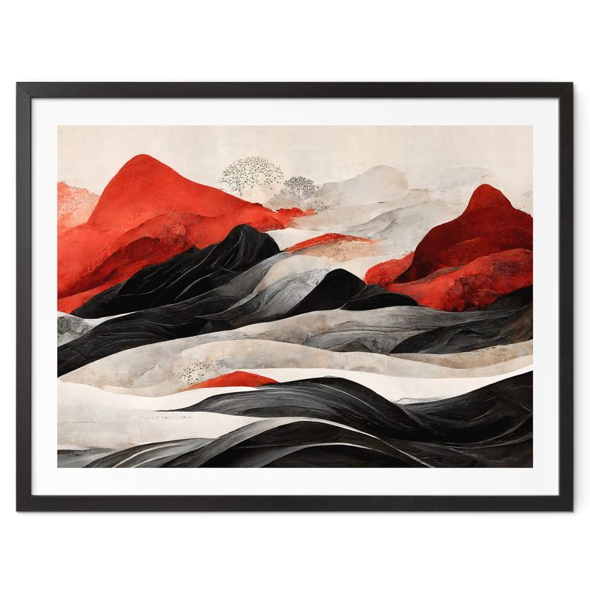 Plakat Treechild - Red Mountains in Japan