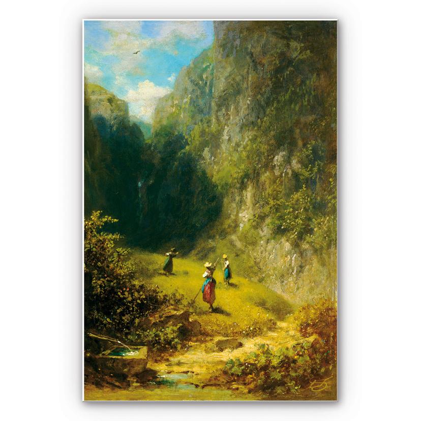 Tableau Forex - Spitzweg - Récolte des foins en haute montagne