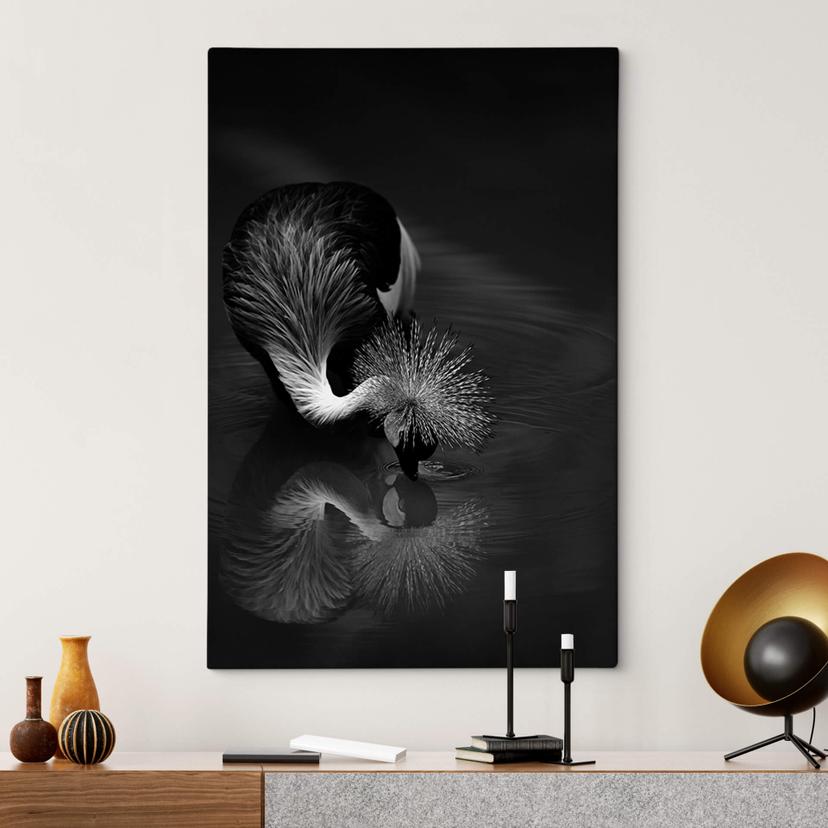 Tableau sur toile Tjandra - Reflection of a Bird