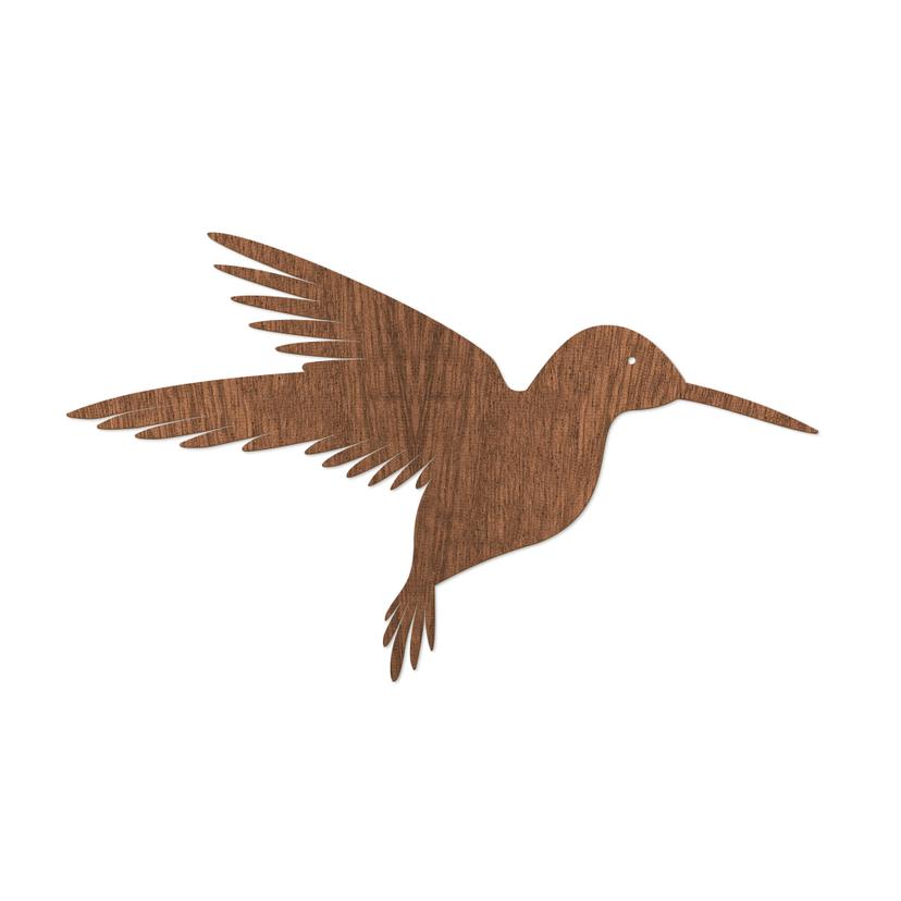 Konst i mahognyträ - Kolibri