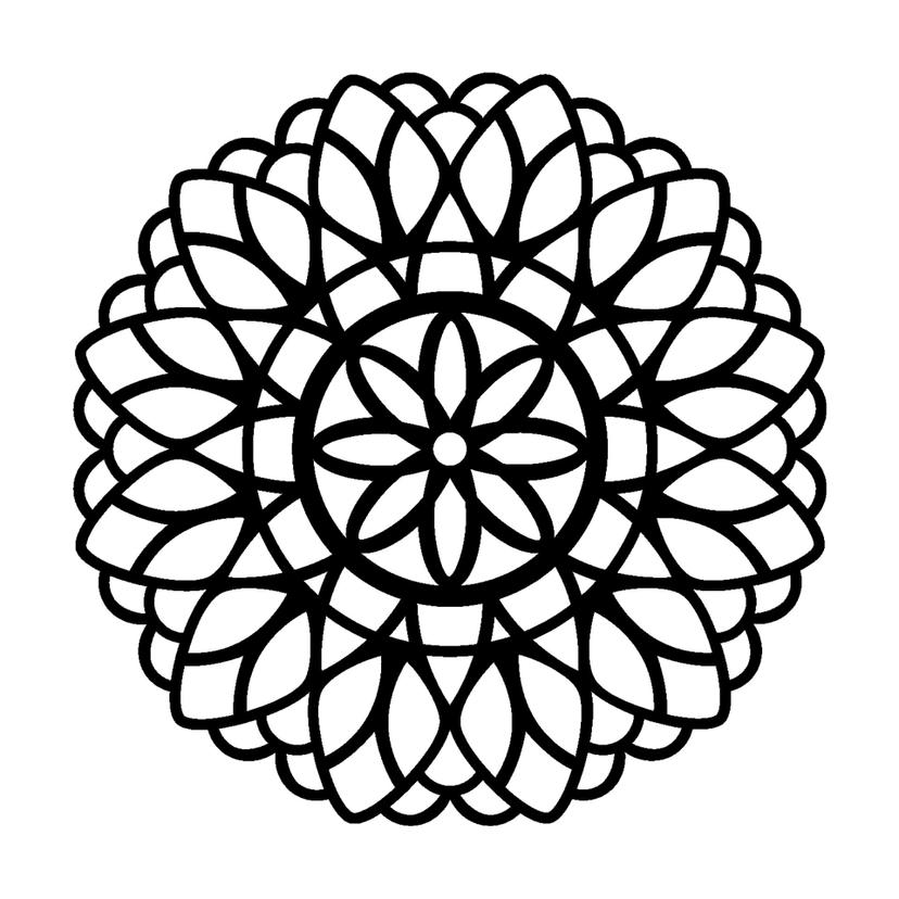 Akryl dekoration mandala livets blomma