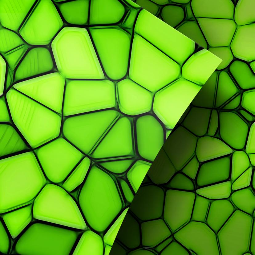 Møbelfolie, dekorativ folie - tørres af - grøn mosaik