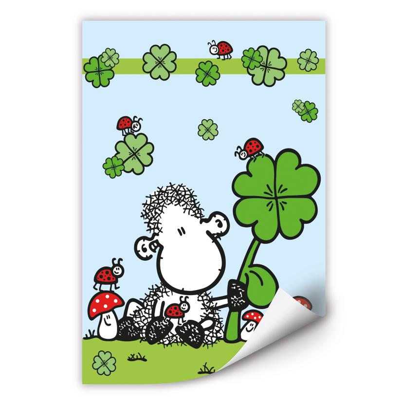 Zelfklevende Poster - Sheepworld - Happiness