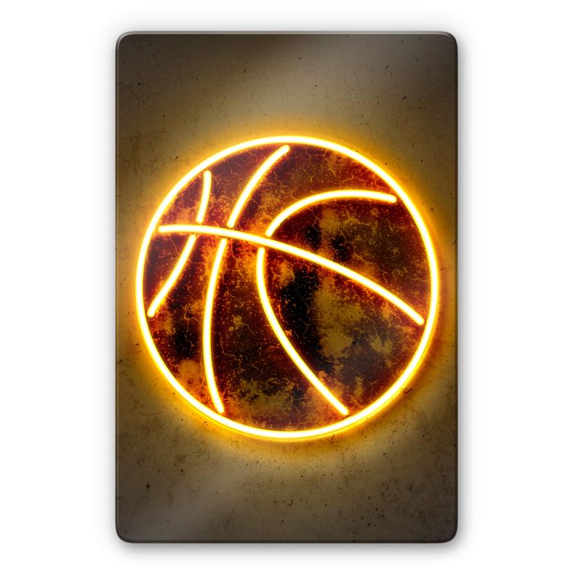 Glasschilderij Mielu - Basketbal