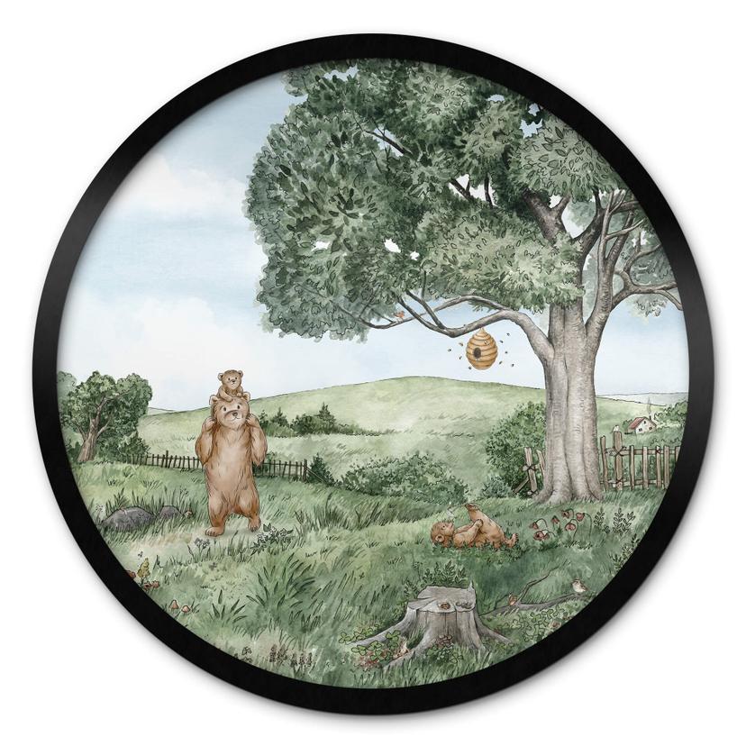 Poster rond Kikki Belle - Ours et Abeilles