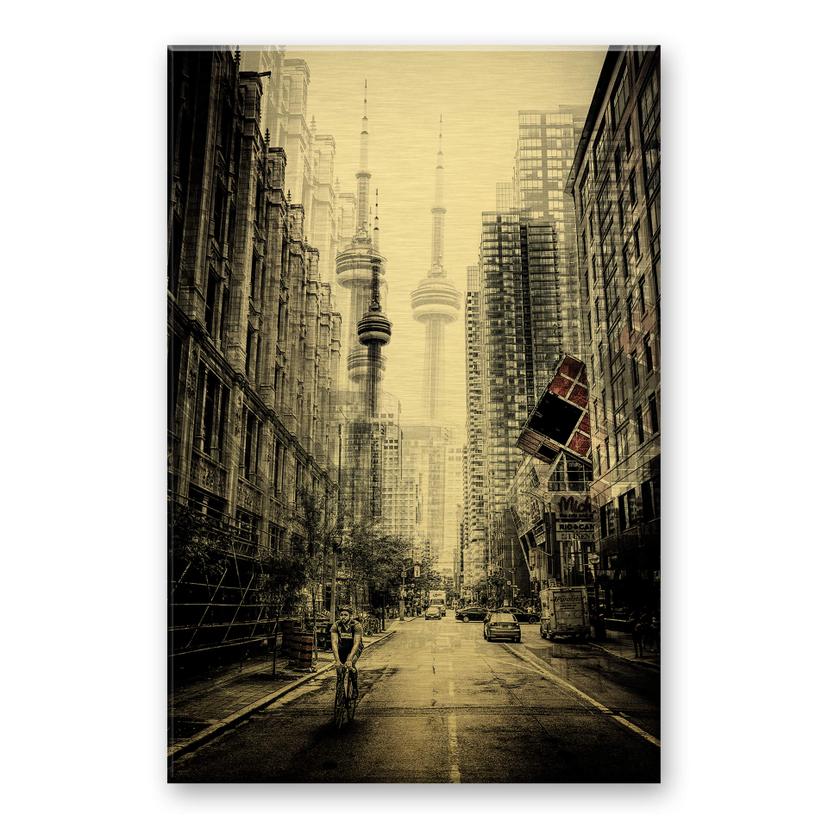 Alu-Dibond met goudeffect Chiriaco - Streets of Toronto