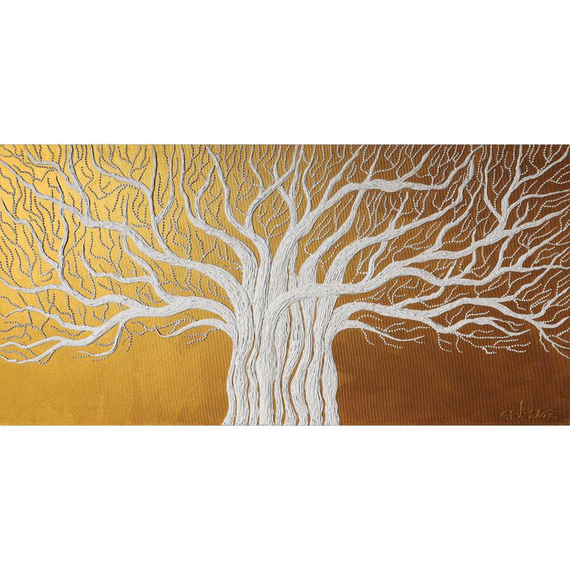 Fotomurale bianco astratto sull'albero della vita - Grande