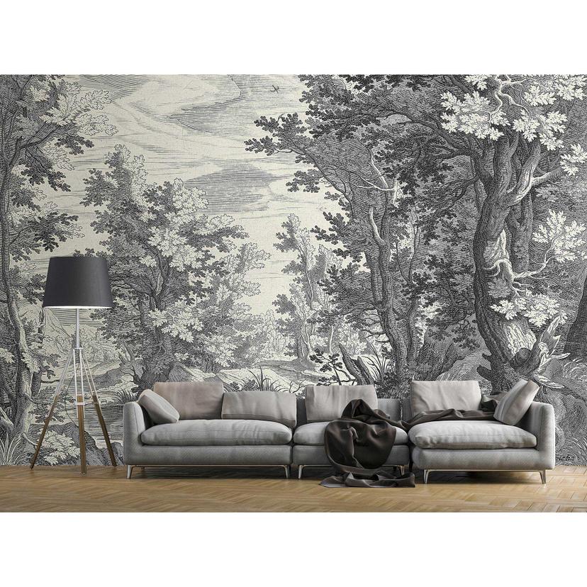 Fotomural Paredes de Patel 3 Fancy Forest 3 gris