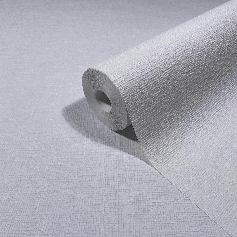 Non-woven tapet i vit ljus texturerad slät modern
