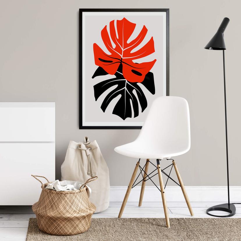 Poster Kubistika - Duo de Monstera