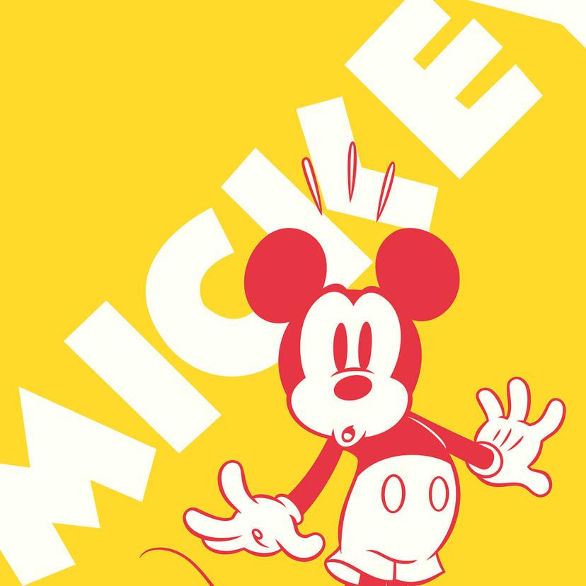 Non-woven tapet - Mickey Contrast - 200 x 250 cm