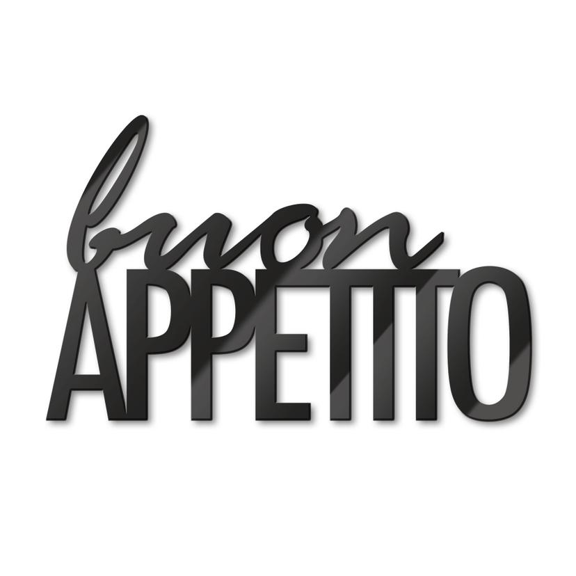 Lettre décorative en verre acrylique - Buon Appetito