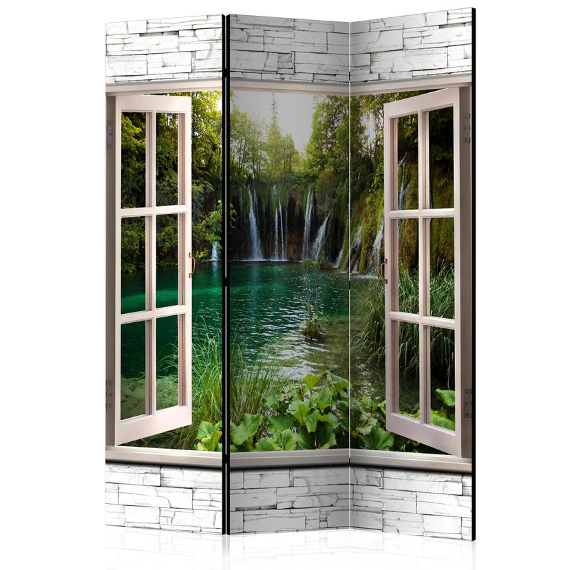 Screen room divider - Grøn skat, 3-delt