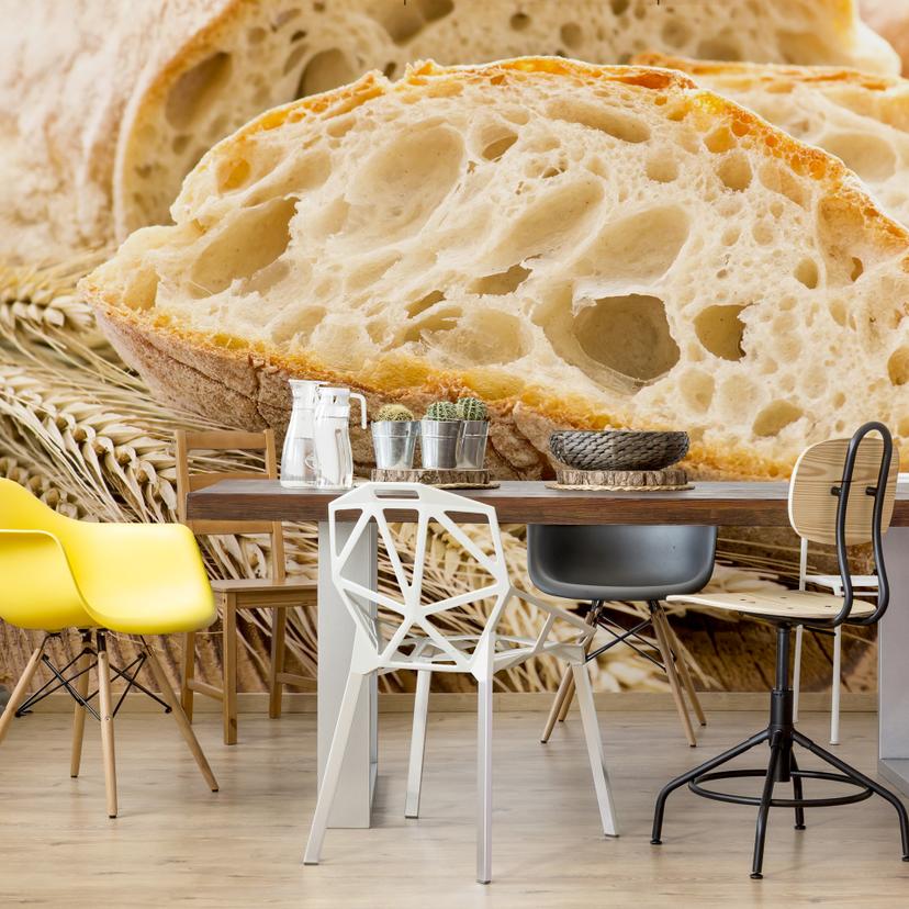 Papier peint photo - Ciabatta tout juste sorti du four