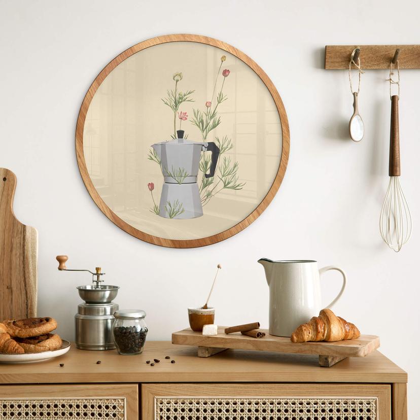 Poster Frida Floral Studio - Mocha Floral - Rund