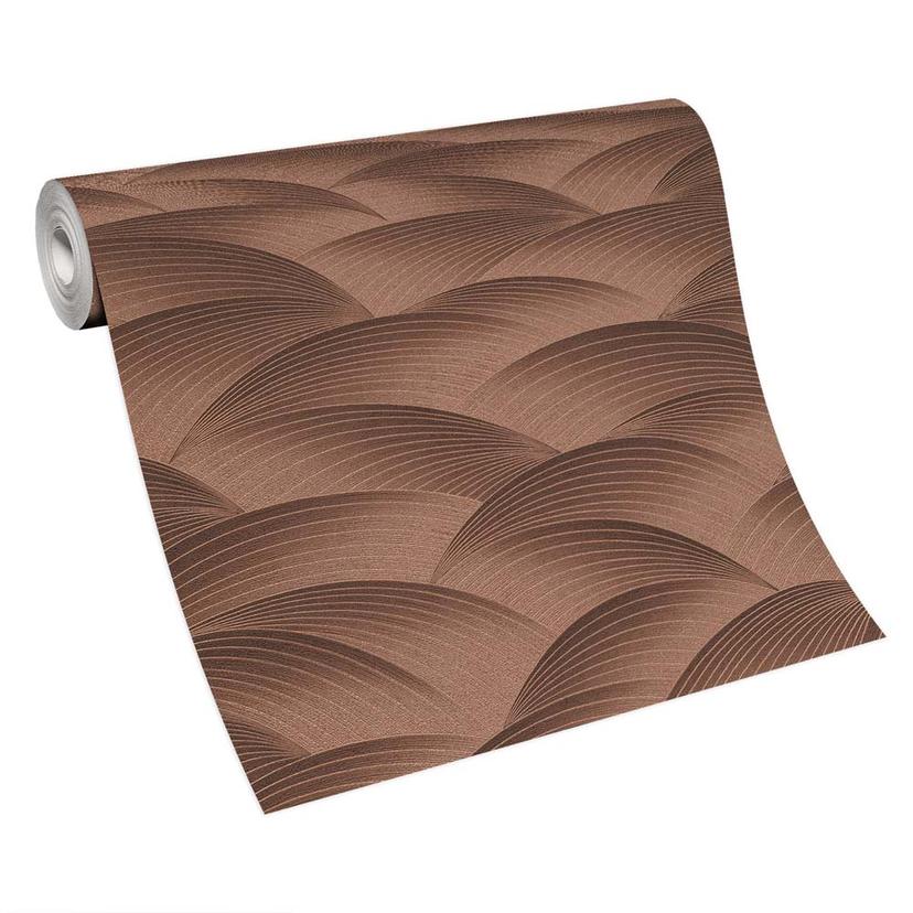 Korrugerad tapet, Fashion for Walls 4 mönstrad tapet av Guido Maria Kretschmer brons