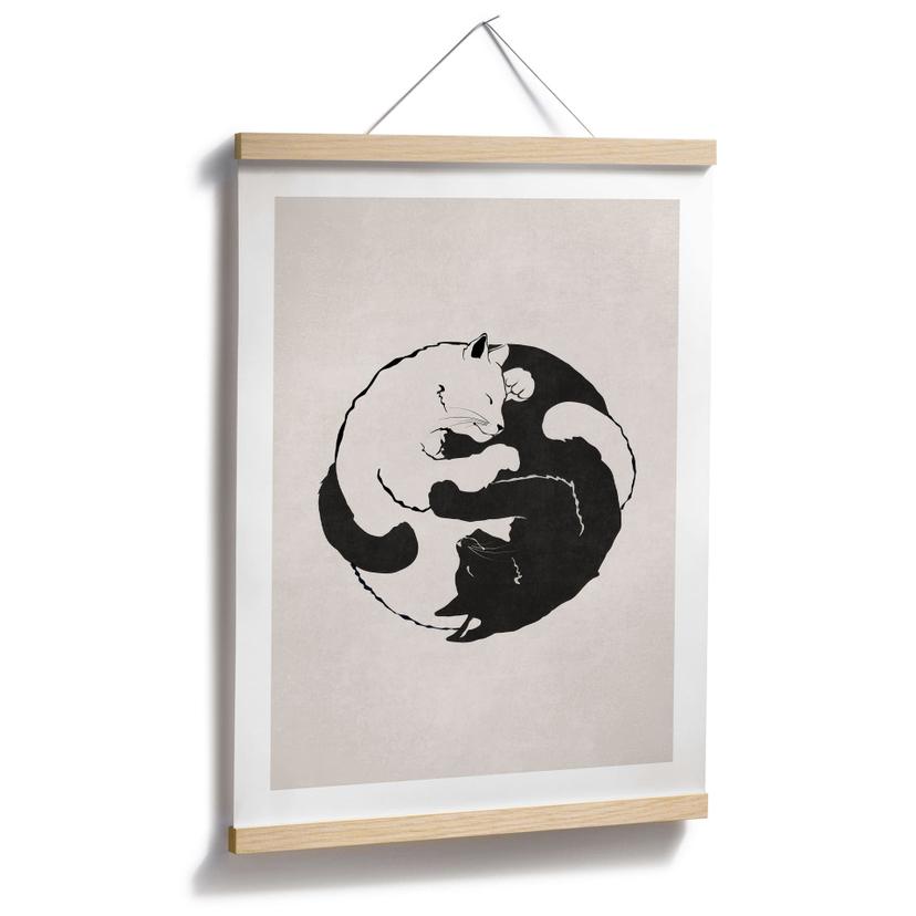 Poster katter Ying & Yang - Tunaboylu
